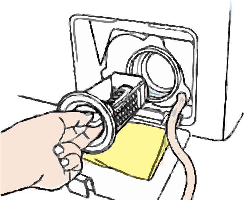 Вытащить фильтр стиральной машины Bosch